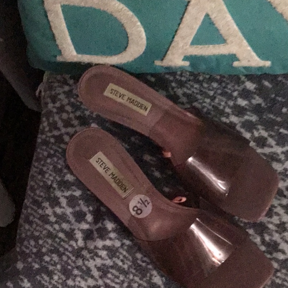 Nine West Brown Clear Sandals - Picture 8 of 12